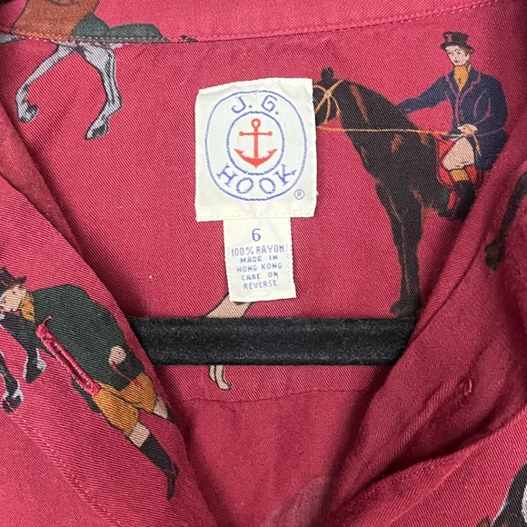 Vintage J.G. Hook Horse Button Down Shirt - Picture 3 of 4